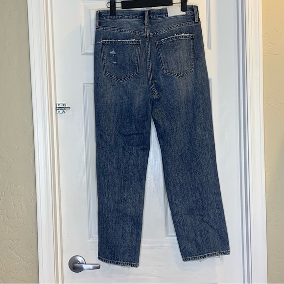 Pistola Distressed Straight Leg Button Fly High Rise Jeans Size 27 - Picture 9 of 9